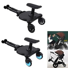 Buggy Board Kiddy mit Sitz Trittbrett 360° Rollbrett Zweirad für Kinderwagen DE