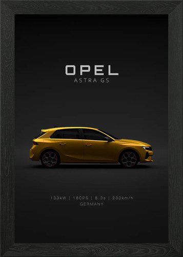 Opel astra 2023 - yellow, specs