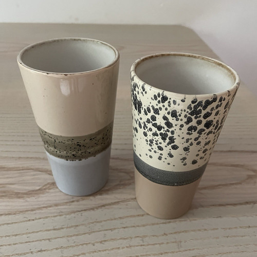 2er set keramikbecher - keramikbecher, ohne
