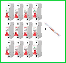 12x Leitungsschutzschalter LS-Schalter Sicherungsautomat B 16A + Phasenschiene1p