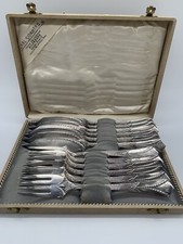 WMF Jugendstil Art Nouveau Fischbesteck Empire 6 Personen 1900 mit Monogramm