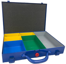 Metall Sortimentskoffer Sortimentskasten 330x220x50mm mit 6 Fächer BLACKFRIDAY