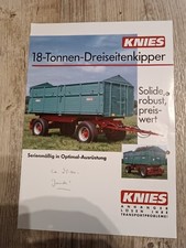 Prospekt Knies Dreiseitenkipper  Traktor Schlepper Brochüre M