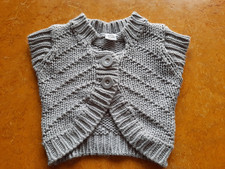 Strickweste * Bolero * Strickjacke * Größe 116 * grau * kik&koko * Pullover