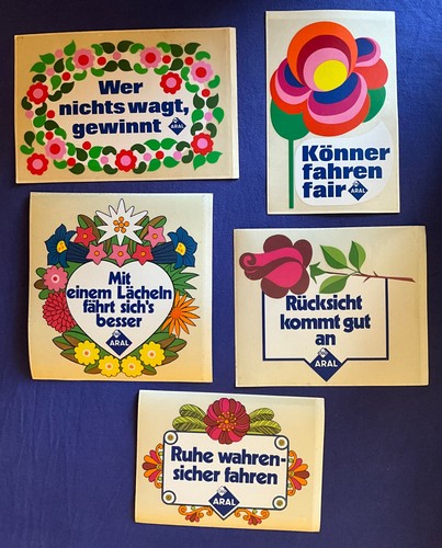 Aral werbe aufkleber der - aral, werbe-aufkleber
