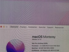 Mac Pro 12 Core 2,66 GHz 64GB RAM 5.1 Monterey