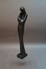 Madonna Künstler 20. Jahrhundert - Eisenguss in Vollguss auf Marmorsockel - 9