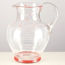 Alter Glas Krug Henkel