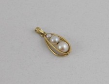 *RAR* Stilvoller Anhänger mit Perlen aus 585 (14K) Gelbgold 