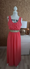 Damen Kleid Koralle Farbe Made in Italy  Gr S