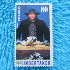 THE UNDERTAKER  Briefmarke Stamp BRAVO WWF WRESTLING