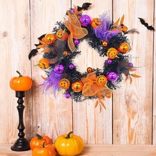 Kürbis Halloween Kranz Tür Kranz Herbst Kranz Künstliche Kranz für