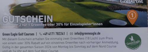 Greenfee gutschein green - greenfee, 2:1