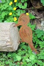 Gartenfigur Specht Edelrost