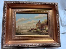 Tolles Kleines Ölgemälde Von