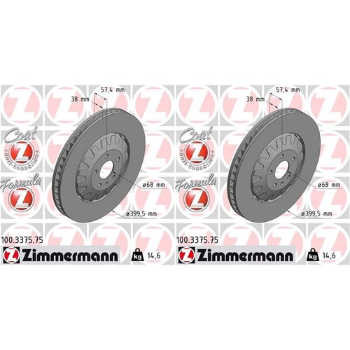 Zimmermann bremsscheiben - 2x,