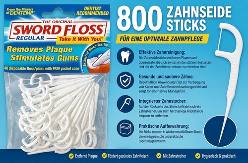 800 zahnseide sticks - zahnseide-sticks, mit