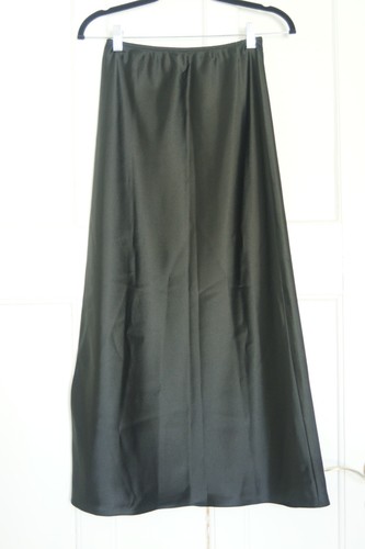 Langer satinrock schwarz - langer,