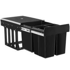 Abfallsammler Ashlyn, 3-fach Trennung, 31L, Teleskopschienen schwarz B-Ware