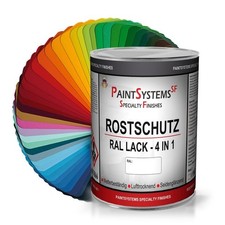 Rostschutz Metallschutzlack RAL Lack Wunschfarbton 4 in 1  Grundierung 1Liter