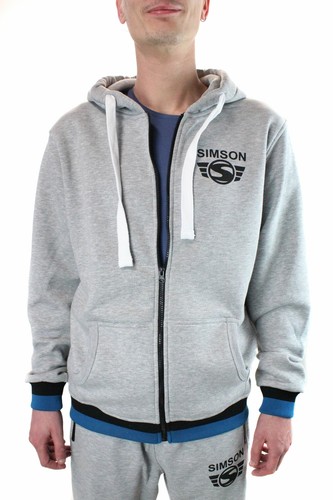 Simson sweatjacke grau - sweatjacke, in