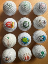 Golfball mit Logos verschiedene Hersteller und unterschiedlicher Zustand
