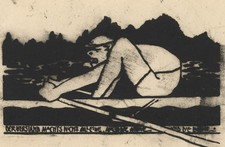 Karikatur Ruderer Zeichnung