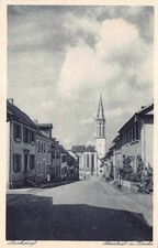 Alte Echt Foto AK ca. 1930er Jahre Markdorf Bodenseekreis Oberstadt mit Kirche