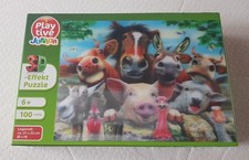 Play tive Junior - 3 D-Effektpuzzle - Tiere - 6 +, 100 Teile Bauernhof 