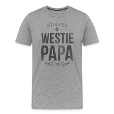 Stolzer Westie Papa West Highland White Terrier Männer Premium Bio T-Shirt