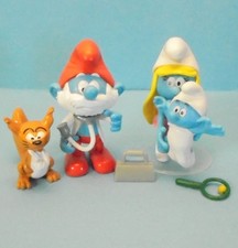 PAPA Schlumpf ARZT + Schlumpfine mit BABY = 2 Figuren komplett DE AGOSTINI TOP