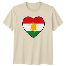 Kurdistan Flagge Herz T-Shirt