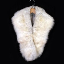 Saga Fox Ivory Fur Shawl Wrap
