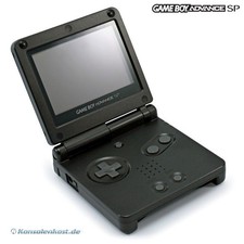 GameBoy Advance - Konsole GBA SP #schwarz + Stromkabel (starke Gebrauchsspuren)
