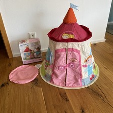 Haba Puppenzelt Lillis Gartenhaus Puppe Lotta Mali Elise Katze Hund Blume - Top