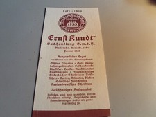 Altes Lesezeichen Buchhandlung Kundt Karlsruhe