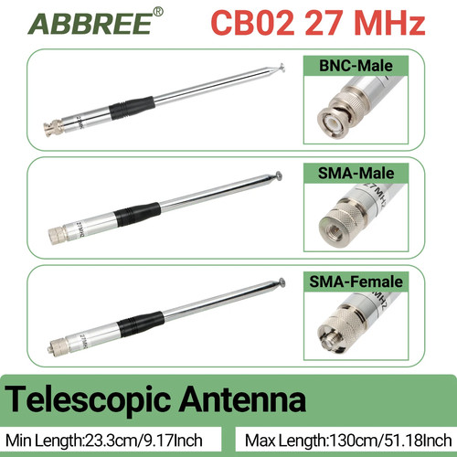 Abbree 27mhz teleskop antenne - 27mhz,