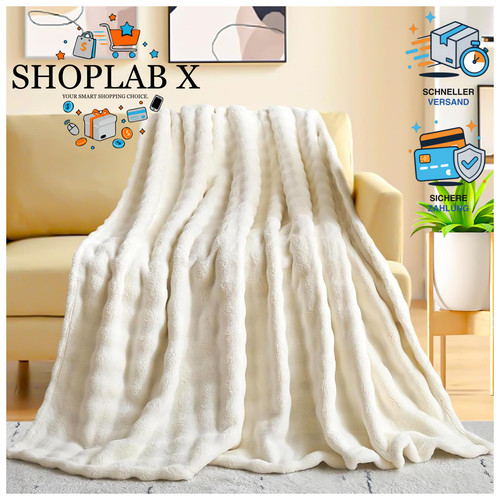 Kuscheldecke weiß flauschig - kuscheldecke,
