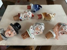 6 Porzellan Ausgießer Korken