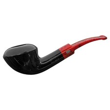Chacom Pfeife Diablo 426, schwarz - rot, glatt, Hochglanz, 9mm Filter