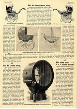 Moderne Kinderwagen zweisitzige Modelle Wannenform Viktoriaform Scheinwerfer1900