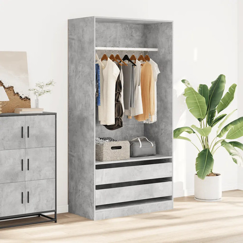 Kleiderschrank betongrau - kleiderschrank,