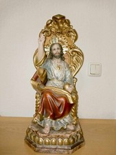 Jesus Skulptur auf dem Thron sitzend    CLARTE CHRISTIANO OLOT