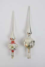 2 Christbaumspitzen Lauscha Glaskunst Weihnachstbaumschmuck (452-11 II2)