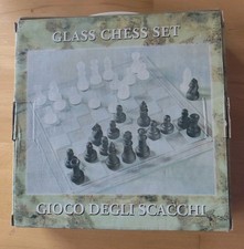 Schachspiel aus Glas 20 cm x