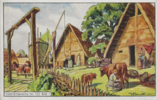 50/780 SAMMELBILD LANDWIRTSCHAFT KUH PFERD ZIEHBRUNNEN SCHWEIN BUTTERN HEU