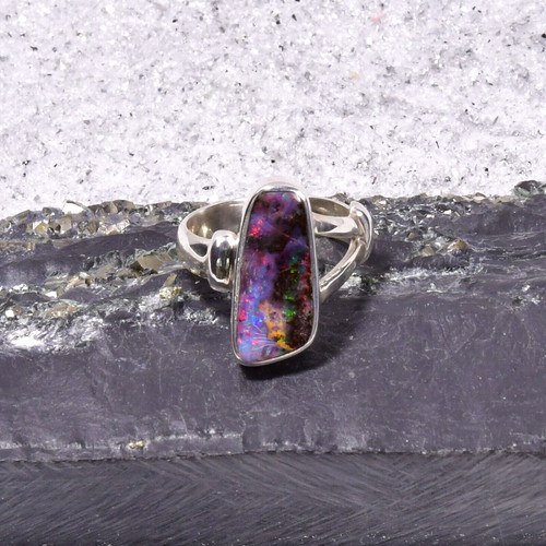 Boulder opal ring 925er - opal,