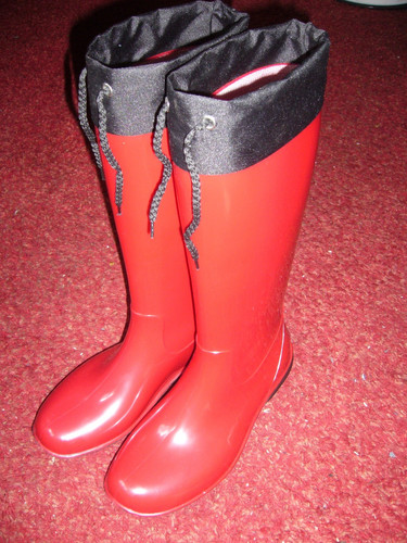 Wie neu rote gummistiefel mit - neu,