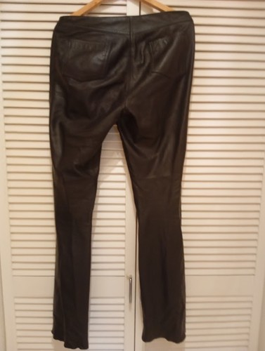 Schwarze unisex lederjeans aus - unisex,