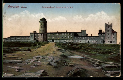 Ansichtskarte brocken blick - ansichtskarte, brocken,